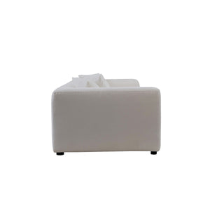 Moe's Davie Sofa in Warm White Upholstery