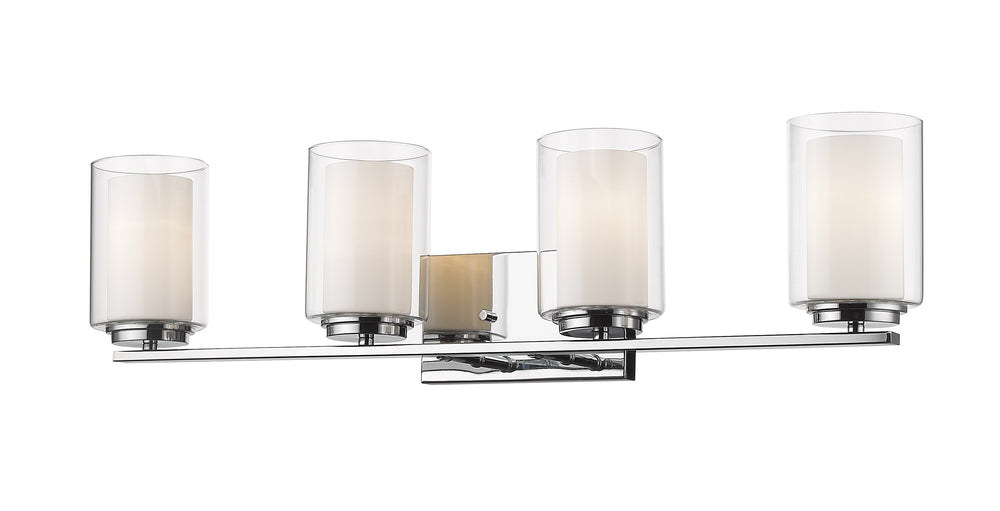 Willow 4 Light Vanity  in Chrome Finish