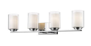 Willow 4 Light Vanity  in Chrome Finish