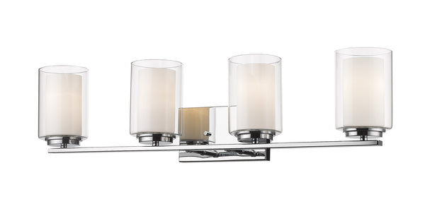 Willow 4 Light Vanity  in Chrome Finish