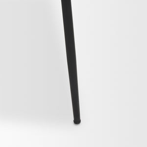Casey Matte Black Metal w/ Gray Fabric Dining Chair