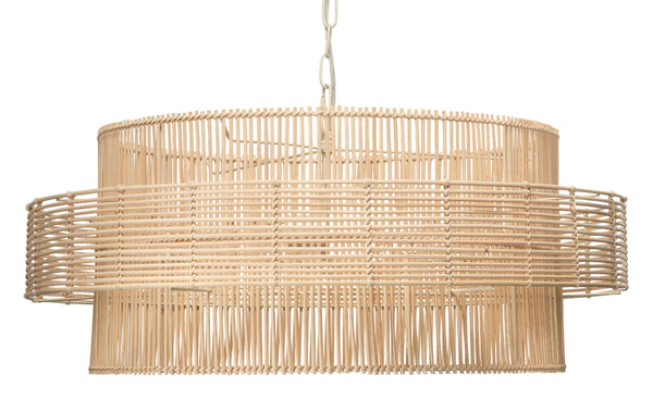Concentric Rattan 2-Light Pendant