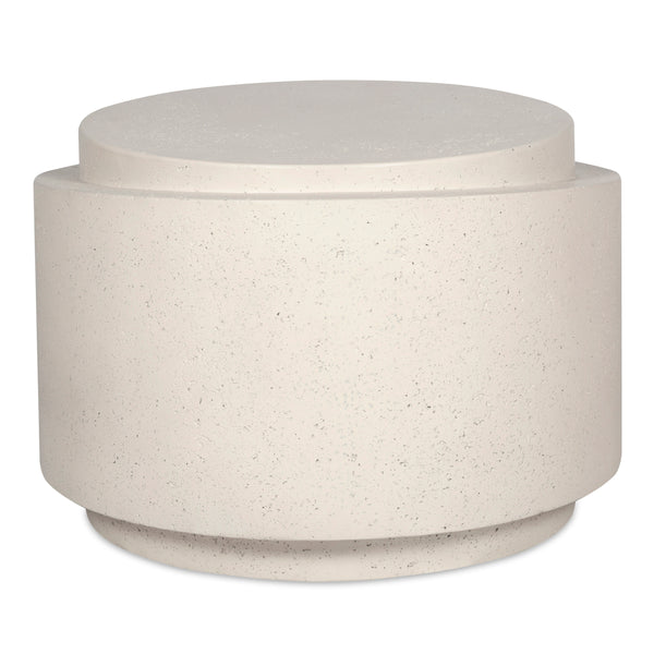 Moe's Cosmo Outdoor Accent Table in Off White