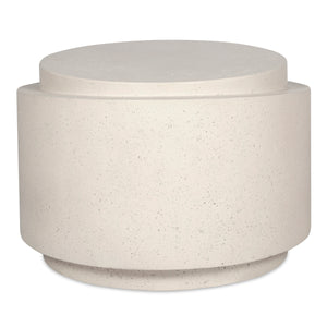 Moe's Cosmo Outdoor Accent Table in Off White
