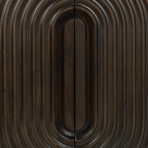 Colson Solid Wood 4Dr Cabinet - Dark Brown