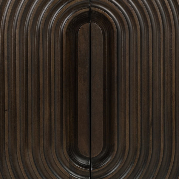 Colson Solid Wood 4Dr Cabinet - Dark Brown