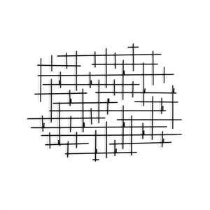 Crossin Coat Rack In Iron Matte Black