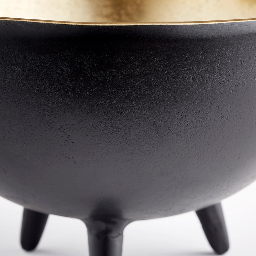 Inca Bowl in Matt Black and Gold