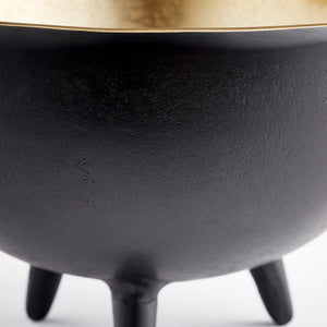 Inca Bowl in Matt Black and Gold