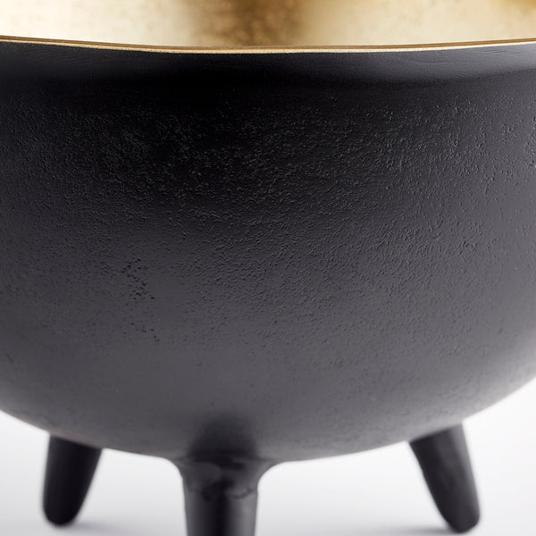 Inca Bowl in Matt Black and Gold