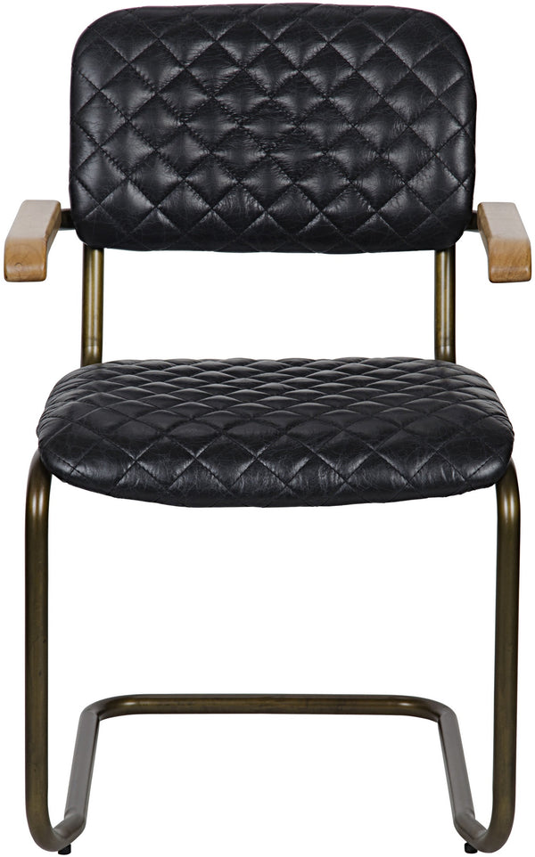 0045 Arm Chair, Vintage Black Leather