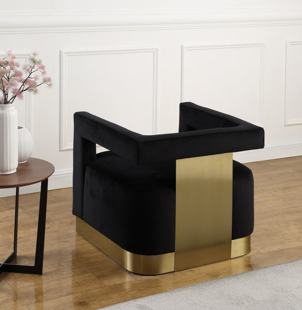 Jorge Accent Chair In Black Velvet