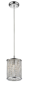 Terra 1 Light Mini Pendant in Chrome Finish