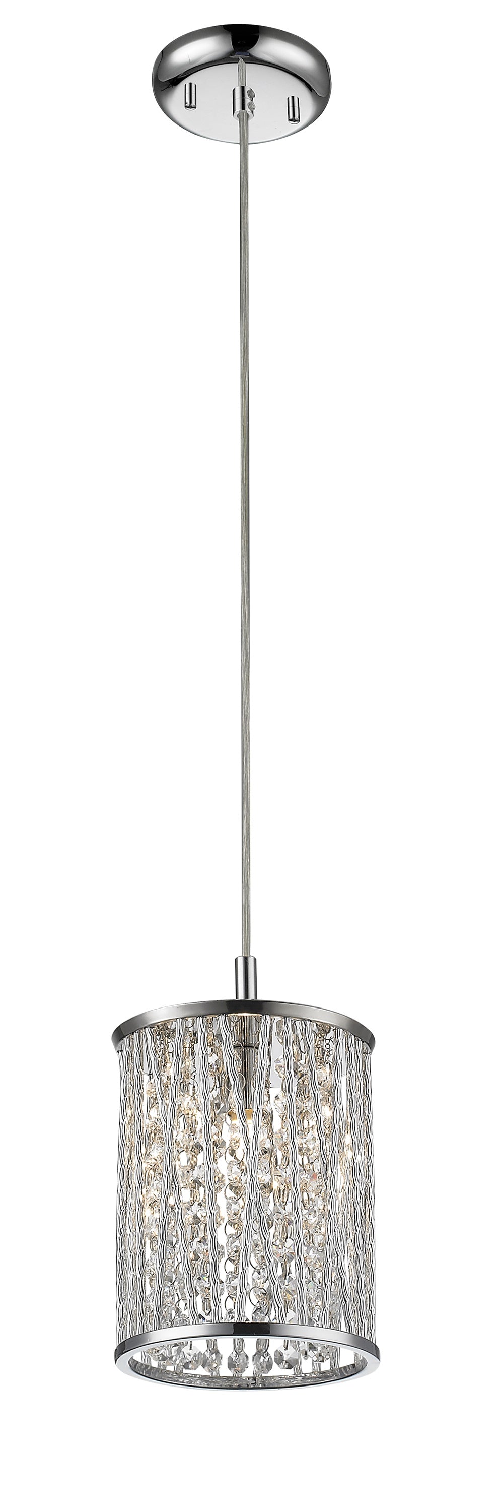 Terra 1 Light Mini Pendant in Chrome Finish