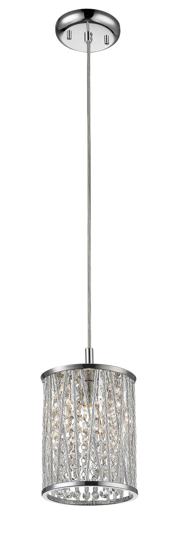 Terra 1 Light Mini Pendant in Chrome Finish