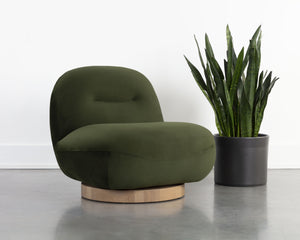 FRANZE SWIVEL LOUNGE CHAIR - MOSS GREEN
