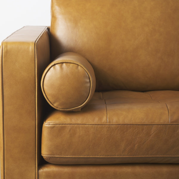 Svend 88.0L x 38.0W x 34.0H Tan Leather Sofa