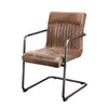 Ansel Arm Chair Set - Brown Leather & Iron