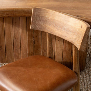 Alvaro Leather Dining Chair Set of 2 - Golden Wheat