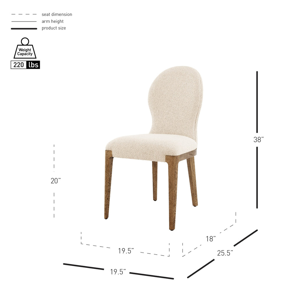 Eldoris Boucle Dining Side Chair, Palladian Beige