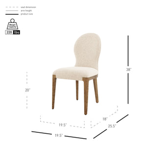 Eldoris Boucle Dining Side Chair, Palladian Beige