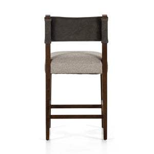 Ferris Stool In Nubuck Charcoal In Counter