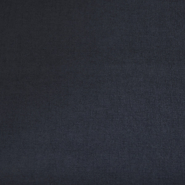 Brooks 90.2L x 34.8W x 33.5H Navy Blue Fabric Three Seater Sofa W/ Medium Brown Wooden Legs