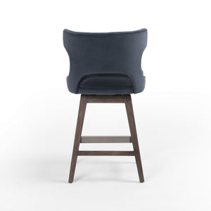 Task Swivel Counter Stool in Modern Velvet