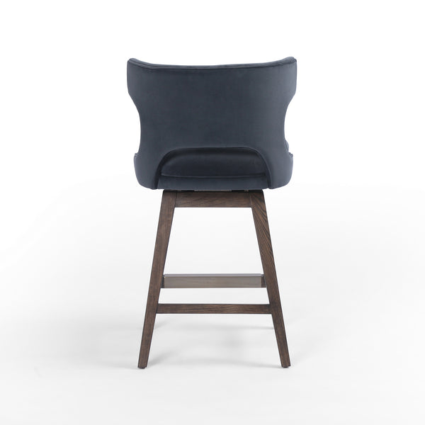 Task Swivel Counter Stool in Modern Velvet