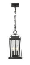 Millworks 2 Light Outdoor Chain Mount Ceiling Fixture in Black Finish