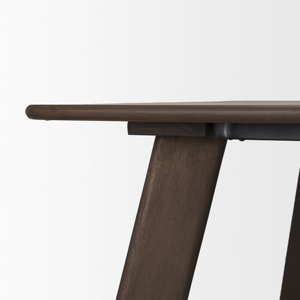 Welborn 72" Dark Brown Wood Rectangular Dining Table