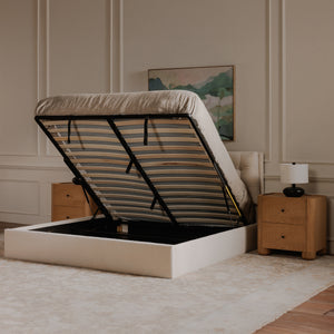 Moe's Sebastion Queen Storage Bed in Beige