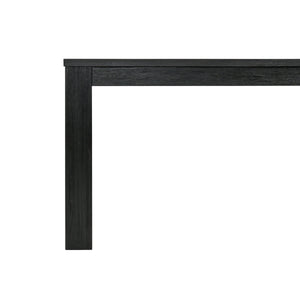 Bedford KD 75" Rect. Dining Table Square Legs, Brushed Black 