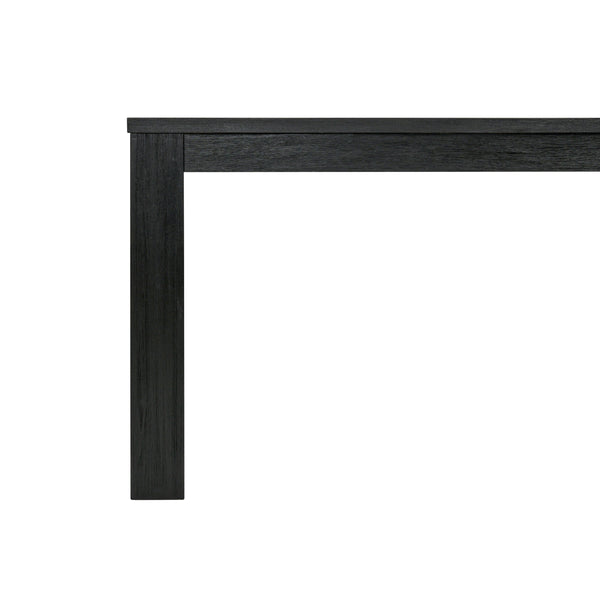 Bedford KD 75" Rect. Dining Table Square Legs, Brushed Black 