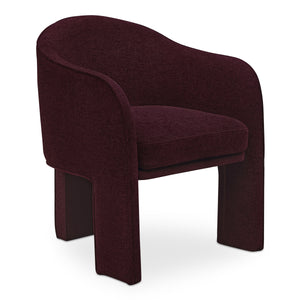 Moe's Clara Collection Upholstered Dining Chair in Plum
