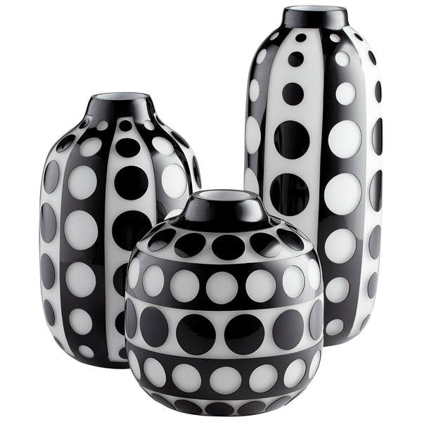 Medium Petroglyph Vase in Black and White
