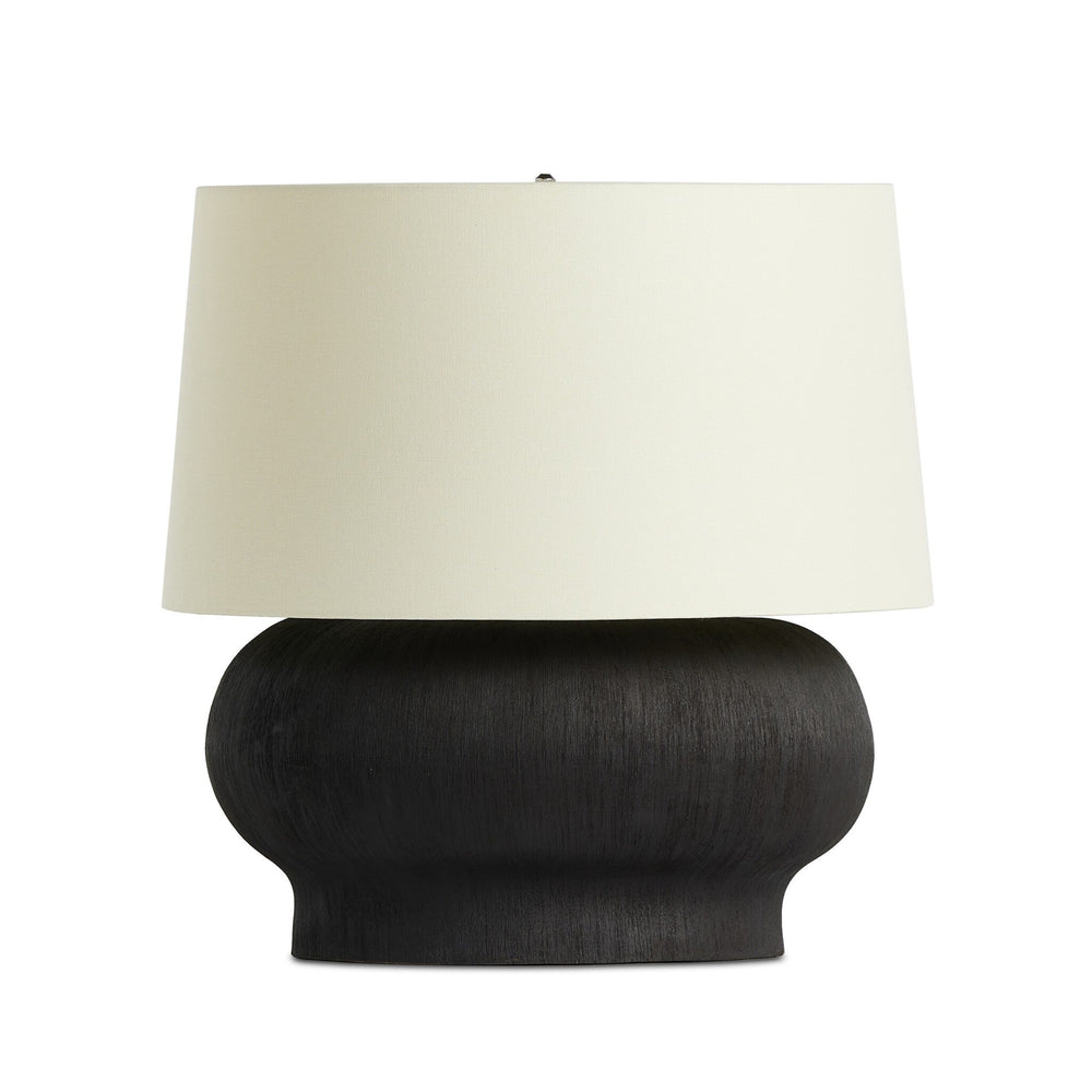 Kragen Table Lamp - Textured Matte Black Porcelain Ceramic