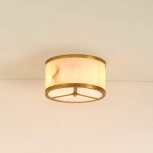Upsala Alabaster Flush Mount Ceiling Light, Small