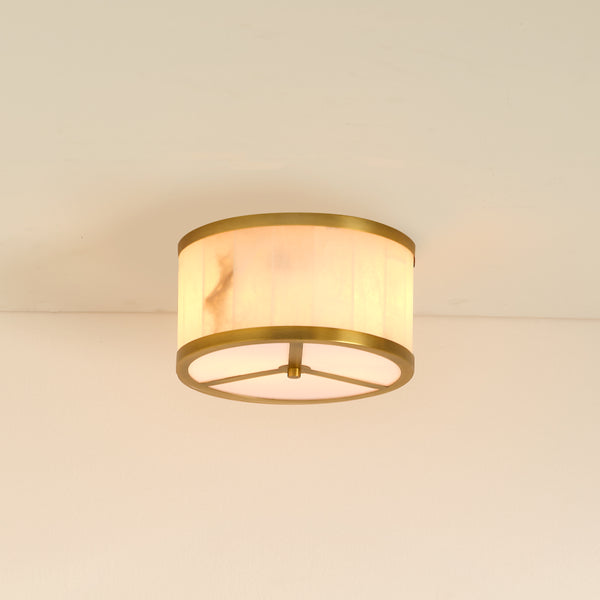 Upsala Alabaster Flush Mount Ceiling Light, Small