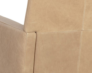 FLORENZI LOUNGE CHAIR - LATTE LEATHER