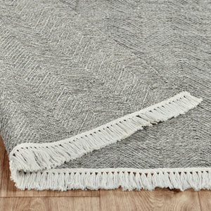 Indoor/Outdoor Augusta Rug - Stone Gray 9'x12' with Herringbone Pattern