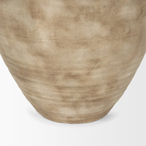 Tulsi Small Matte Earth Brown Ceramic Floor Vase