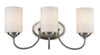 Cardinal 3 Light Vanity  in Brushed Nickel Finish