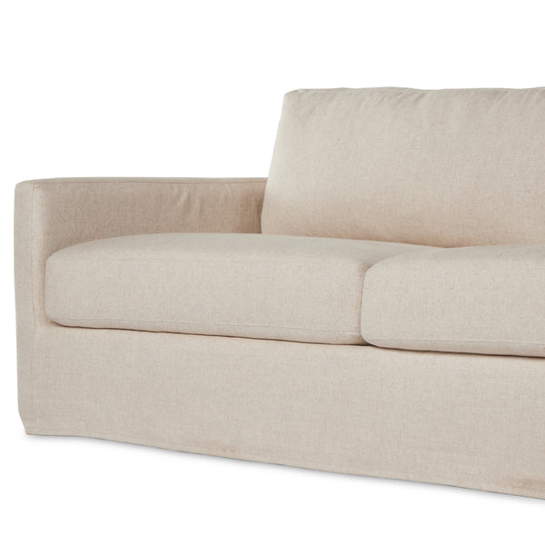 Hampton Slipcover Sofa In 93" In Evere Oatmeal