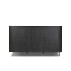 Fletcher King Bed - Distressed Black Oak
