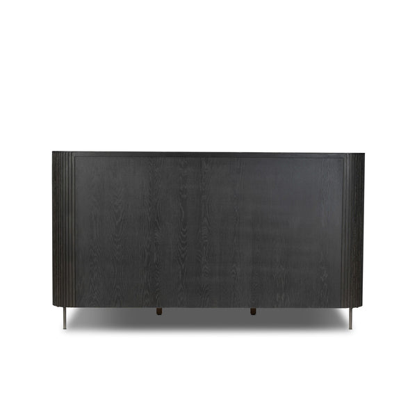 Fletcher King Bed - Distressed Black Oak