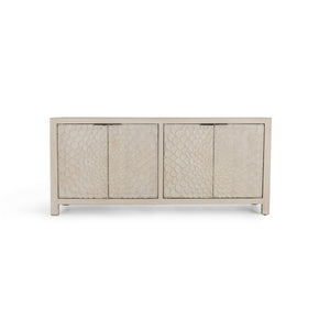 Astrid Solid Wood Cabinet with Reclaimed Pine - Vintage Cream
