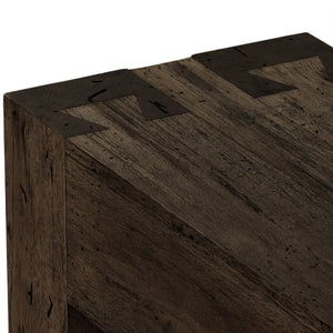 Abaso Console Table In Ebony Rustic