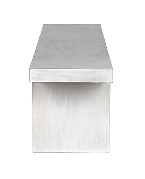 Kir Mahogany Bench in White Wash Finish