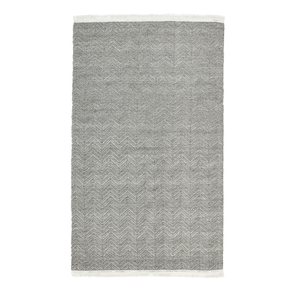 Indoor/Outdoor Augusta Rug - Stone Gray 9'x12' with Herringbone Pattern
